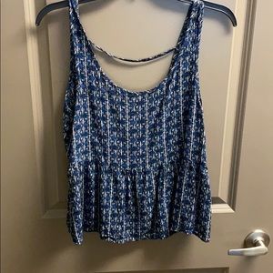 Blue Peplum Tank size L